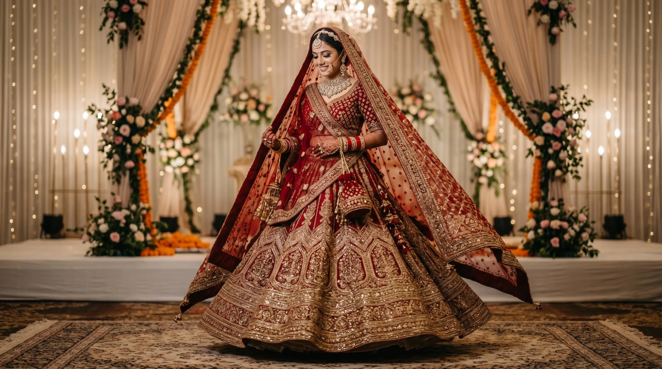 Heavy Bridal Lehengas on Rent in Chandigarh