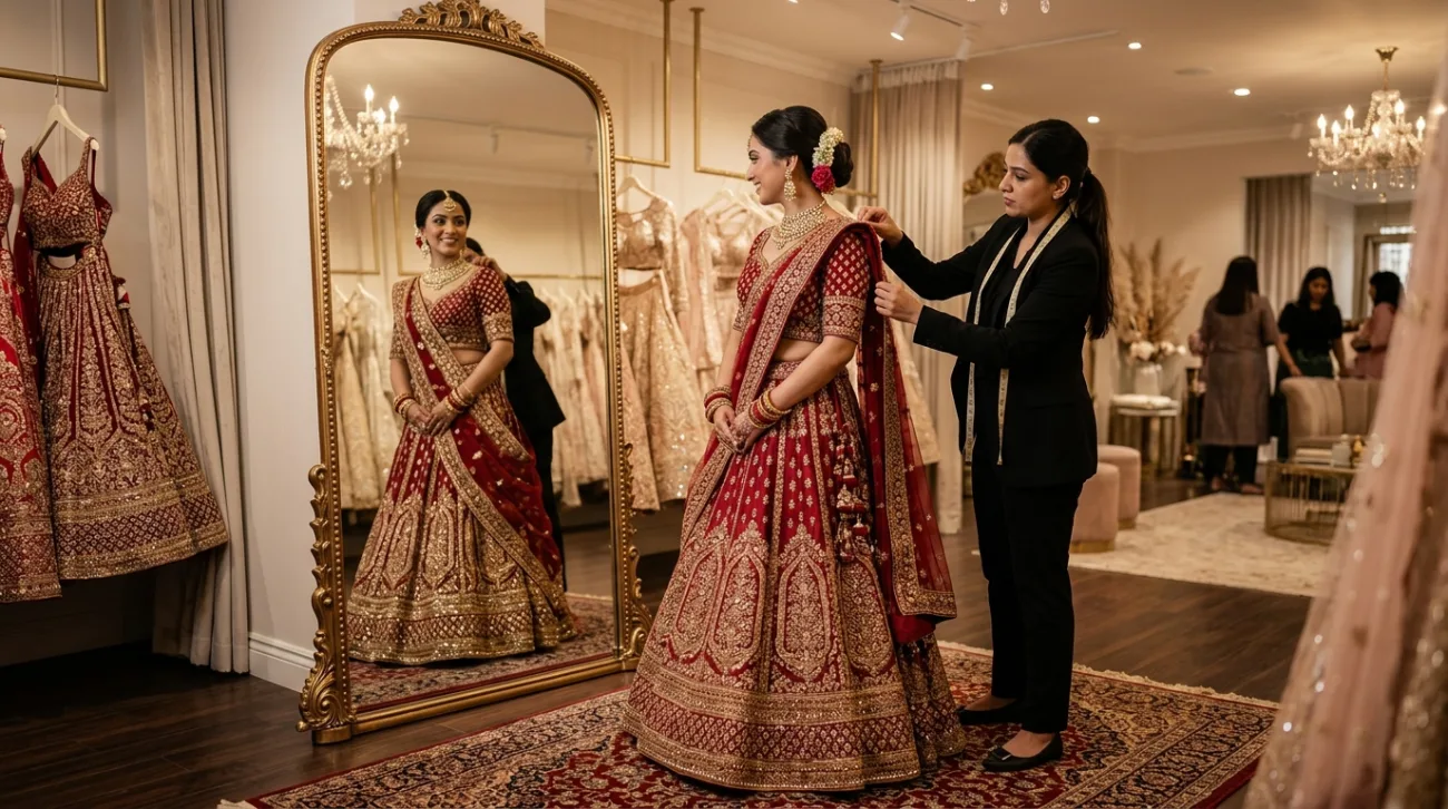 Bridal Lehenga That Flatters Your Height